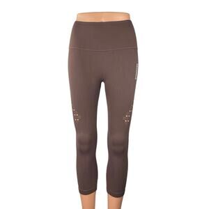 Gymshark Women's Brown High Rise Yoga Workout Capri Athletic Leggings Pants 2